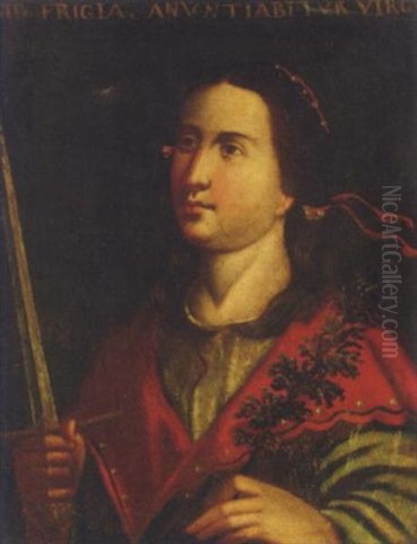 A Sybil Oil Painting by Cristofano Allori