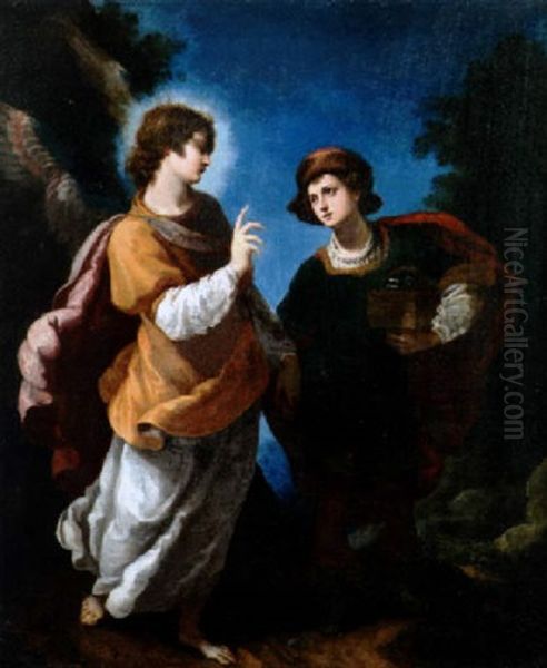 Tobias And The Angel Oil Painting by Cristofano Allori