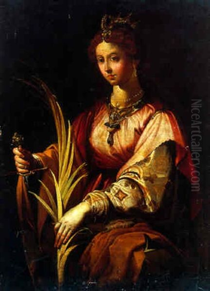 Sainte Catherine Oil Painting by Cristofano Allori