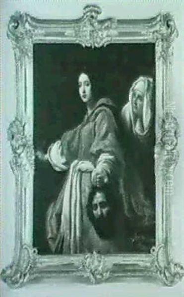 Judith Mit Dem Haupt Des Holofernes (judith 13, 1-12).      Replik Des Gemaldes In Der Galleria Palatina Im Palazzo Oil Painting by Cristofano Allori