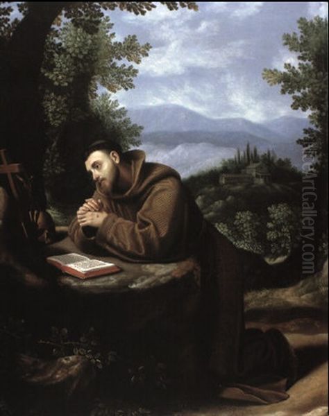 Saint Francis At Prayer Oil Painting by Cristofano Allori