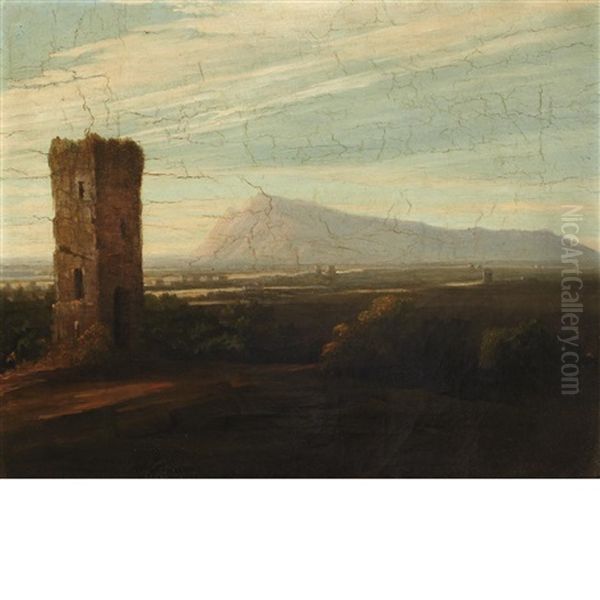 Ruins In Italy Oil Painting by Washington Allston