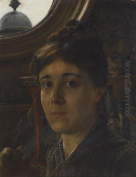 Self-portrait Oil Painting by Anna Alma-Tadema