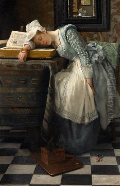 Im Reich Der Traume Oil Painting by Laura Theresa Alma-Tadema