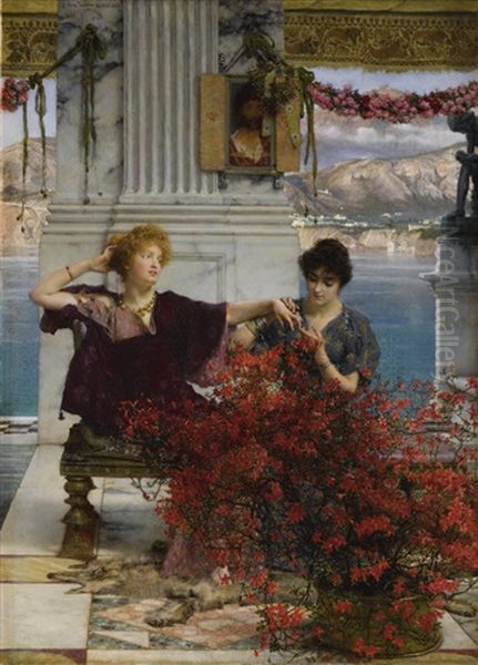 Love's Jewelled Fetter (the Betrothal Ring) Oil Painting by Sir Lawrence Alma-Tadema