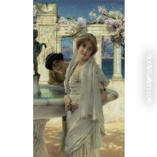 A Difference Of Opinion Oil Painting by Sir Lawrence Alma-Tadema