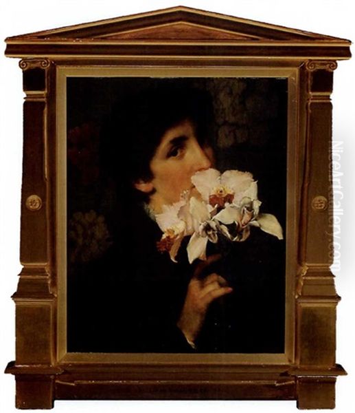 Orchids Oil Painting by Sir Lawrence Alma-Tadema