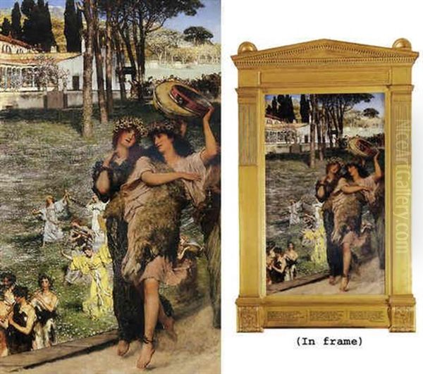 On The Road To The Temple Of Ceres Oil Painting by Sir Lawrence Alma-Tadema