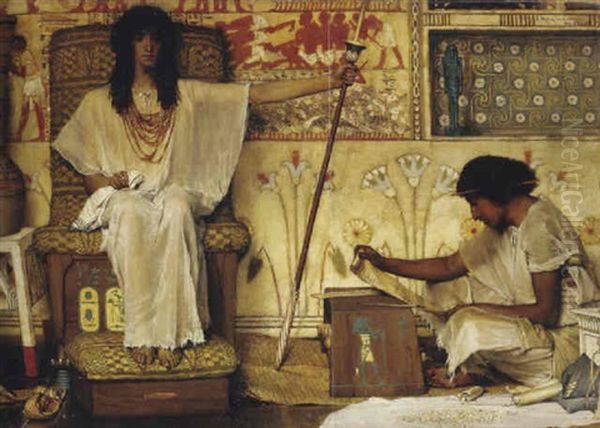 Joseph, Overseer Of Pharoah's Graneries Oil Painting by Sir Lawrence Alma-Tadema