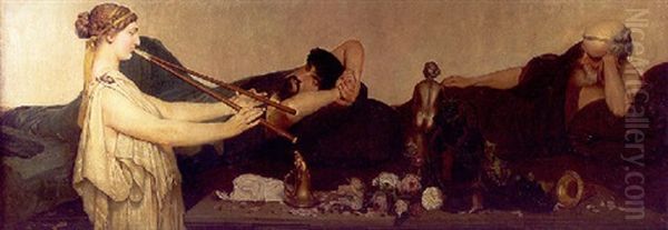 Escena Pompeyana Oil Painting by Sir Lawrence Alma-Tadema