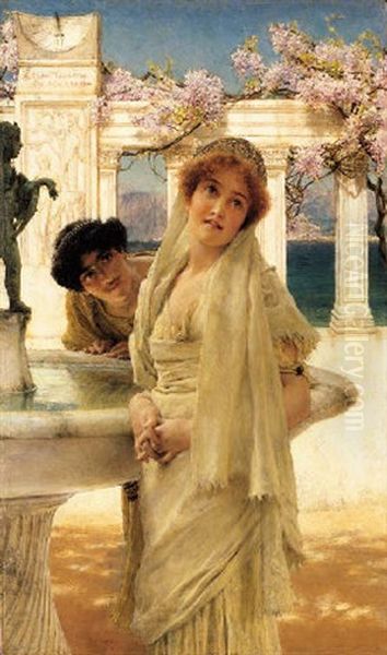 A Difference Of Opinion Oil Painting by Sir Lawrence Alma-Tadema