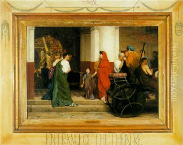 Entrance To A Roman Theater Oil Painting by Sir Lawrence Alma-Tadema