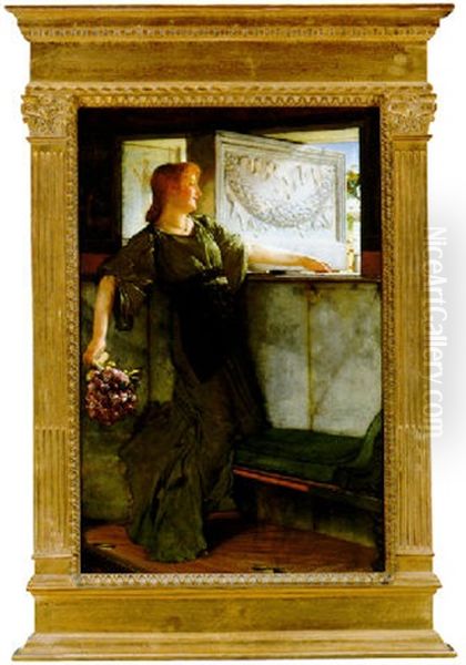 A Love Missile Oil Painting by Sir Lawrence Alma-Tadema