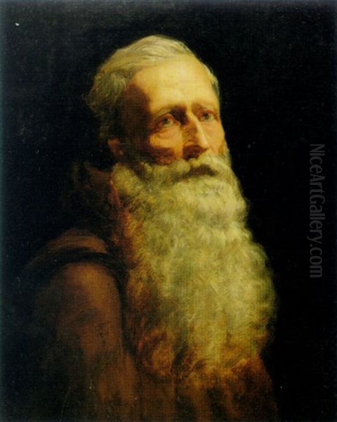 Head Of An Old Man Oil Painting by Sir Lawrence Alma-Tadema