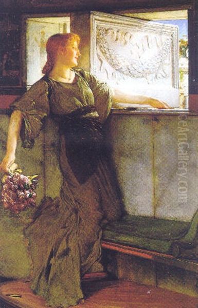 A Love Missile Oil Painting by Sir Lawrence Alma-Tadema