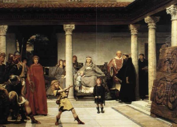 The Education Of The Children Of Clovis (school Of Vengeance...) Oil Painting by Sir Lawrence Alma-Tadema