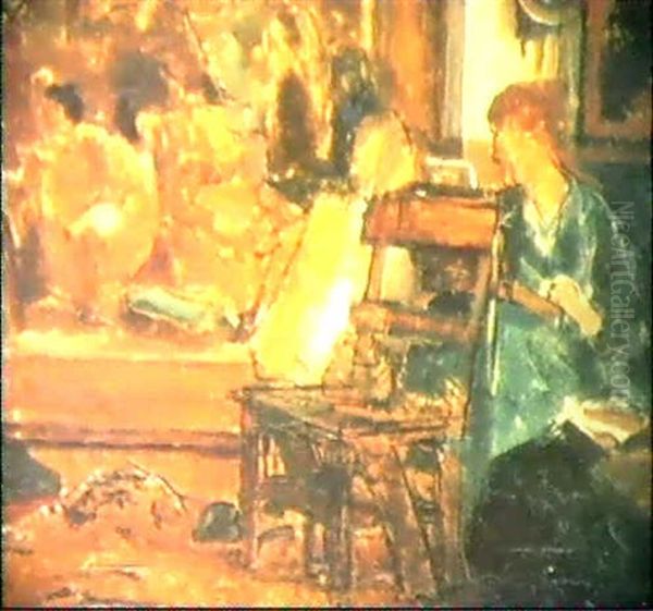 Study For A Picture Gallery Oil Painting by Sir Lawrence Alma-Tadema