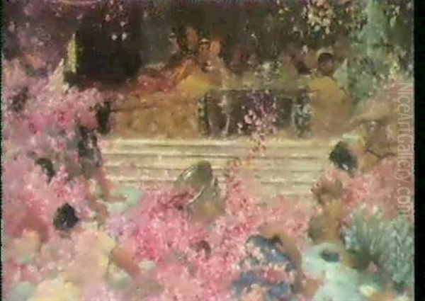 Sketch For The Roses Of Heliogabalus Oil Painting by Sir Lawrence Alma-Tadema