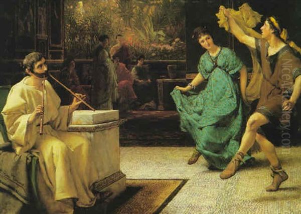 Une Entree De Theatre Roman Oil Painting by Sir Lawrence Alma-Tadema