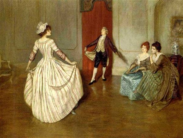 The Dancing Lesson Oil Painting by William Douglas Almond