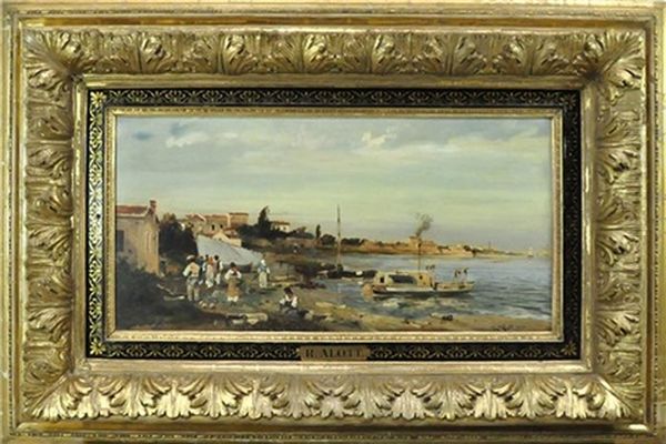 Italienische Kuste Bei Venedig Oil Painting by Robert Alott