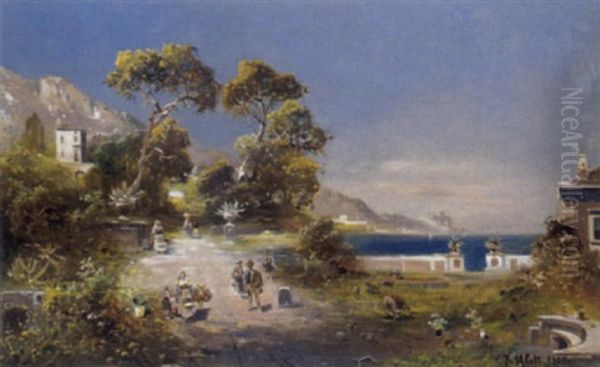 Motiv Aus Bordighera Oil Painting by Robert Alott