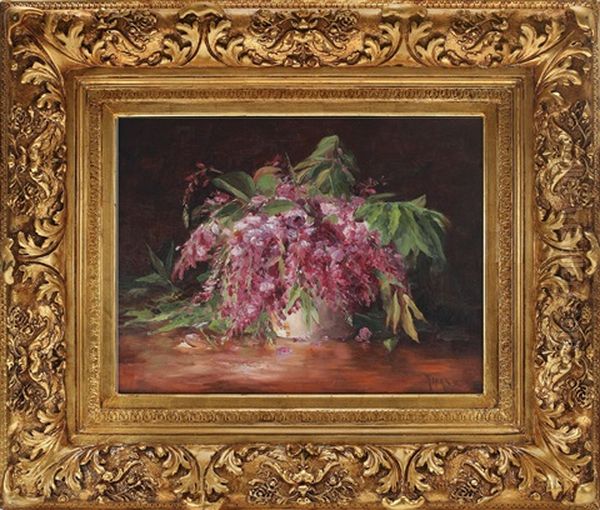 Flori De Liliac Oil Painting by Juan (Alexandru Paraschivescu) Alpar