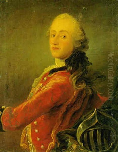 Portraet (hertugen Af Augustenborg?) Oil Painting by Peder Als