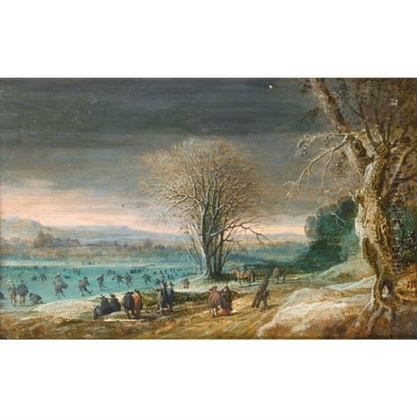 Paysage D'hiver Oil Painting by Denis van Alsloot