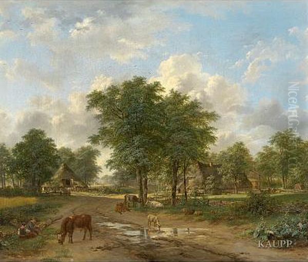 /holz Oil Painting by Jacobus Theodorus Abels