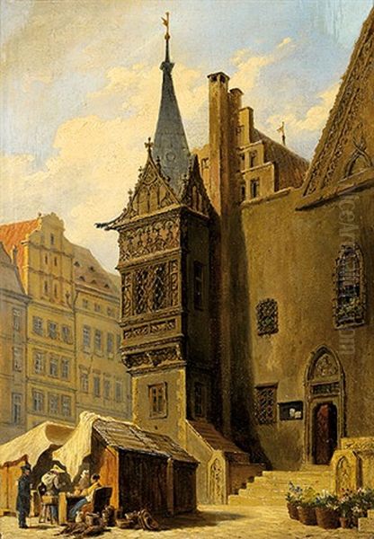 Kirchplatz Oil Painting by Franz Alt