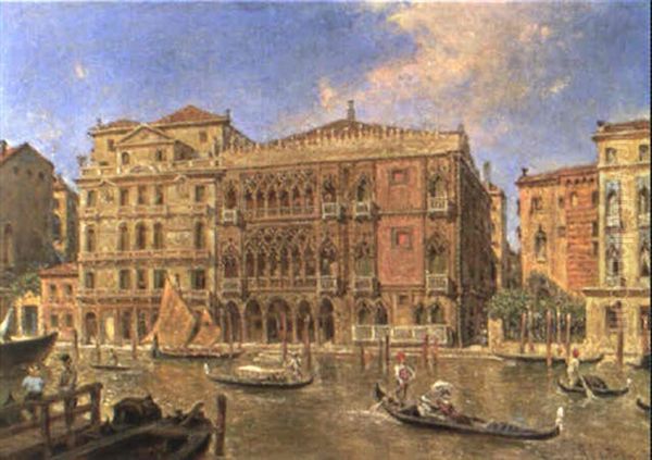 Die Ca D'oro In Venedig Oil Painting by Franz Alt