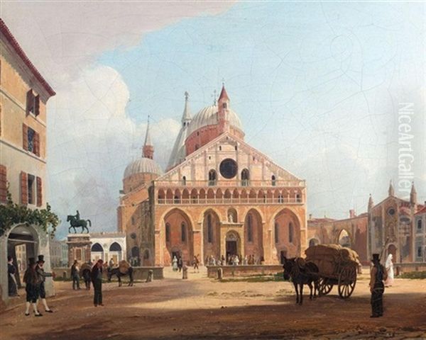 La Basilica Di Sant Antonio, Padua Oil Painting by Rudolf von Alt