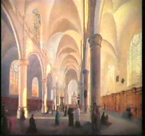 Innenansicht Des Domes Von Gran, Ungarn Oil Painting by Rudolf von Alt