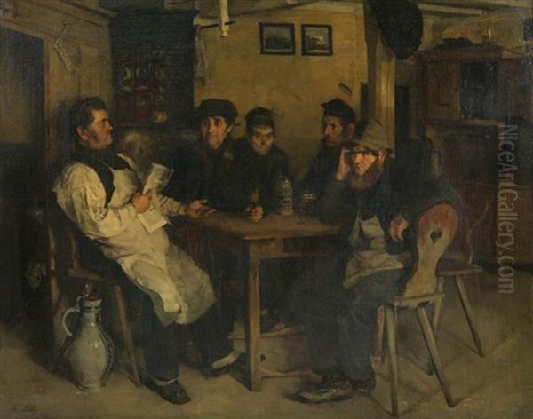 Drinks With The Innkeeper Oil Painting by Theodor Alt