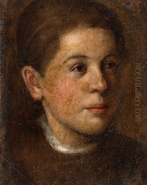 Portrait Of A Young Woman Oil Painting by Theodor Alt