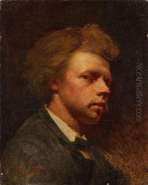 Portrait Of A Gentleman Oil Painting by Theodor Alt