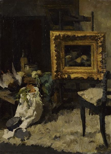 Atelier-stillleben Oil Painting by Theodor Alt