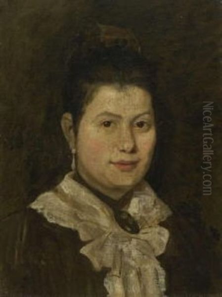 Bildnis Einer Jungen Frau Oil Painting by Theodor Alt