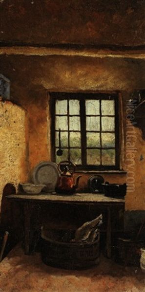 Kucheninterieur Oil Painting by Theodor Alt