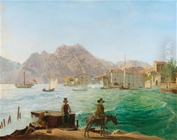 Torbole Am Gardasee Oil Painting by Jacob Alt