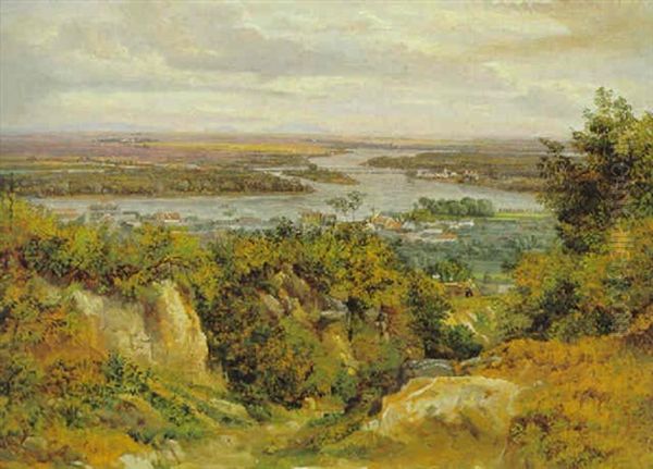 Blick Auf Die Donau Bei Nusdorf Oil Painting by Jacob Alt