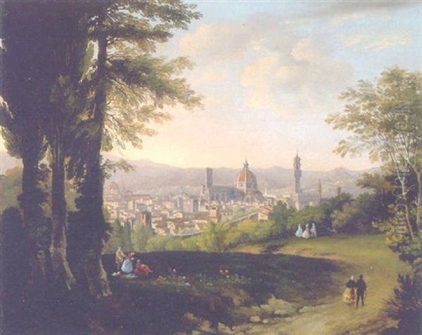 Blick Auf Florenz Oil Painting by Jacob Alt