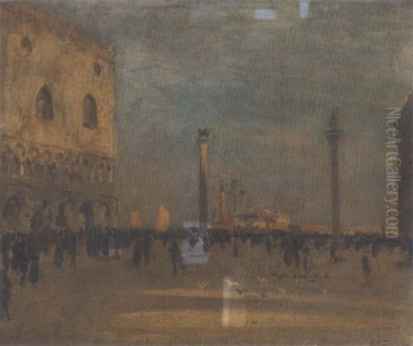 Piazza San Marco, Venzia Oil Painting by Alessandro Altamura