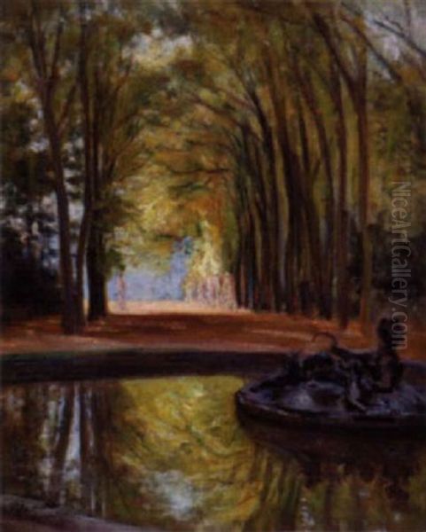 Parti Fra Parken Ved Versailles Oil Painting by Alessandro Altamura