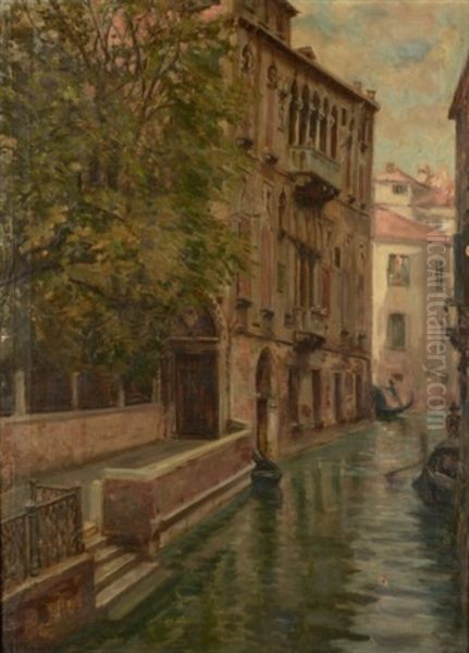 Palais A Venise Oil Painting by Francesco Saverio Altamura