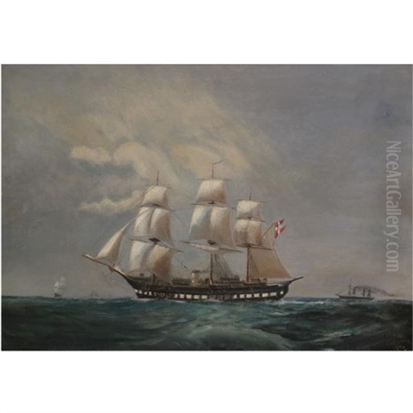 The Frigate "sjelland" by Ioannis (Jean H.) Altamura