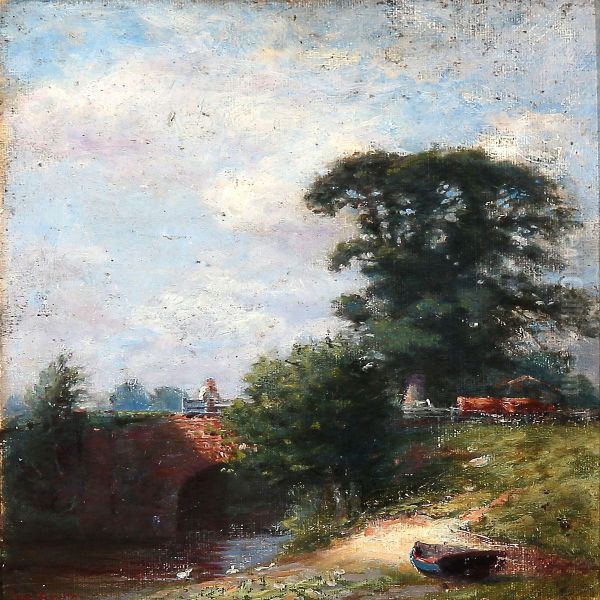 Summer Day At A Stream Oil Painting by John Brown Abercrombie