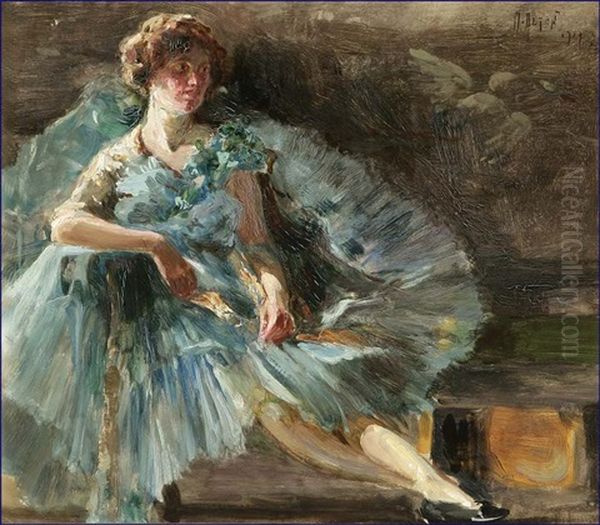 Ballet Dancer Oil Painting by Mathias Joseph Alten