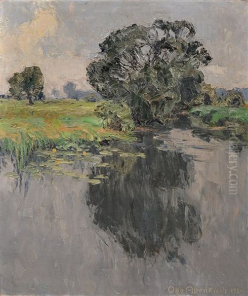 Weidenbusche An Der Kleinen Elster Oil Painting by Otto Altenkirch